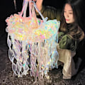 Miniatyrbillede 5 af 5: Jellyfish Lampe, Bærbar Blomsterlampe, Jellyfish Lanterne, Flimmer Rum Atmosfære Dekorationslampe, Soveværelse Nattelys Purple
