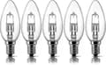 E14 28w Halogen Ljuslampor, Liten Edison Skruv Lampa (ses) 2700k Varmvit Dimbar 5-pack