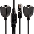 Pikkukuva 3 / 5: RJ45 Ethernet-jakaja-adapteri 1 uros - 2 naaras LAN-verkkojakaja Tukee Cat7 Cat6 Internet-verkkojen jatkojohtoa