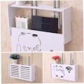 Miniatyrbild 5 av 5: 1 st Wifi-förvaringsbox Router Hylla Vardagsrum Vägg Träfäste