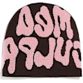Miniatyrbillede 1 af 5: Beanies, bogstaver Print Beanies Mea Y2k Beanies, hat til kvinder mænd, slouchy beanies og strikkede beanies til unisex (sort og hvid) coffee powder