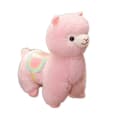 Alpacka Plyschleksak Lama Gosedjur Stor Docka Plyschkudde Present Pink 35cm