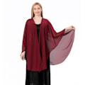 Miniatyrbilde 1 av 5: Chiffon Skjerf Stola Bolero Dame for Aftenkjole Festlig Bryllup deep red