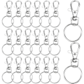 Miniatyrbilde 1 av 8: 20 Karabinerkroker, Liten Karabiner Nøkkelring med 20 mm Nøkkelringer, Nøkkelkarabiner for Nøkkel Smykker, DIY Håndverk