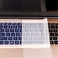 Miniatyrbild 2 av 5: Tangentbordsöverdragsskydd i silikon, transparent film, universellt kompatibel med 15-17 tums bärbar dator, notebook, netbook, Chromebook (transparent)