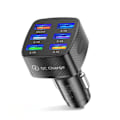 Pikkukuva 1 / 11: USB-laturi, auton moniporttinen virtalähde, QC3.0-sovitin, 6 USB-porttia, puhelimen GPS-laturi Android/iOS-laitteille, musta