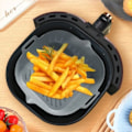 Miniatyrbild 2 av 4: Airfryer Silikonform Bakkorg Ugn Non Stick Återanvändbar Svart