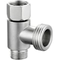 Miniatyrbillede 1 af 5: 3-vejs 3/8\" og 1/2\" 3-vejs Adapter T-stykke Rustfrit Stål 3/8\" Vandledning T-fitting Børstet Nikkel-Yvan