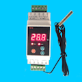 Miniatyrbillede 2 af 6: 2-vejs relæudgangstemperatur alarmcontroller Din-skinne termostat med sensor