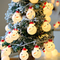 Miniatyrbillede 2 af 6: LED-lysstreng med julemotiv - Julemand, Snemand, Rendeer - Festlig atmosfære - Batteri & USB - Juletræspynt D 2M 10led USB