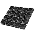 Miniatyrbillede 3 af 5: 20 stk. Plastfirkantede Blanke Endestykker Rørindsatser 25mm x 25mm