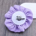 Miniatyrbillede 3 af 10: Stor blomst broche stof håndlavede brocher black