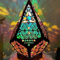 Pikkukuva 1 / 5: Bohemian Mosaic Starry Sky Floor Projections Lamp Table Bedside Lamp