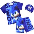 Sonic Barn Sommarbadkläder 3-delat Set Toppar och Shorts med Hatt 130cm 130cm