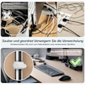 Miniatyrbillede 4 af 5: 16 stk. silikonekabelbindere, kabelarrangør, genanvendelig White