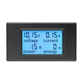 Voltmeter Amperemeter DC 6.5-100V 20A, Spänningsmätare Wattmätare Testare Spänning Ström Effekt Energi Digital LCD Energimätare