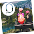 Miniatyrbild 3 av 6: 1 st kopprep handrep camping armband vattenflaska överlevnadsrem överlevnadsrep armband karbinhake rem rep rem bärare vatten Yellow