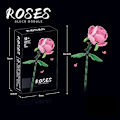 Miniatyrbillede 1 af 4: Rose blomst byggeklods blomst samling udødelig blomst Red