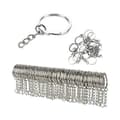 50-pack - Nyckelringar 25mm - Kort Kedja Silver