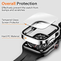 Miniatyrbild 3 av 6: Vattentätt fodral för Apple Watch 7 8 9 45mm 41mm skärmskydd Glas+ skydd Bumper Härdat iWatch 5 SE 6 44mm 40mm Tillbehör Gold Series 7 8 9 45mm