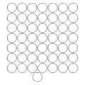 50 stk. metalringe jernmateriale holdbart robust multifunktionelt blankt lys farve metal O-ringe til