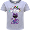 Miniatyrbild 1 av 3: Leende Critters T-shirt för barn Sommar Bomullstopp Tee (grå) (120 cm lång)