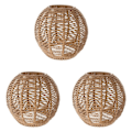 Miniatyrbillede 2 af 5: 1x Rattan Lampekappe Håndlavet Flettet Lysekrone Retro Lamskærm Homestay Lamskærm Dekorativ Chande