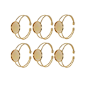 Miniatyrbillede 2 af 2: 6 stk. 18 mm Runde Plader Kobber Y-Form DIY Armbånd Håndkæder til Smykkefremstilling (Guld) (5*1.8cm, Guld)