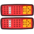 Campingvognutstyr 2 stk 12V LED baklys for tilhenger Supersterk rød