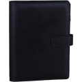 Miniatyrbillede 1 af 5: Læder A5 Ringbind Planner Notebook Planner med magnetisk spænde (indvendigt papir ikke inkluderet) - Sort Sort