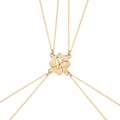 Pikkukuva 1 / 5: 4 osaa/setti Puzzle-ommelun kaulakoru, henkilökohtainen sydämen riipus, choker-ketju Gold-color