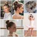 Miniatyrbilde 4 av 5: 4 stk. Hårknuteformer for kvinner DIY Jenter Fransk Hårknute Snap Roll Knuteverktøy Twist Donut Knutefrisyre Hårknuteformer for Langt Hår