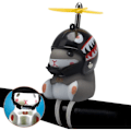 Pikkukuva 1 / 5: Pyöräkello Valolla ja Kypärällä Söpö Eläin Pyörän Torvi, Kojelaudan Koristeleminen Leikkiauto Pyöräkellot Liimatut Koristeet Shark helmet mouse
