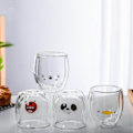 Miniatyrbilde 5 av 5: Søt Kaffekopp Tekopp Melkekopp Dobbeltlags Glass Bjørn Andunge Tegneserie, 100% NY Multicolor Duckling