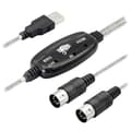 USB MIDI-kabeladapter, USB Typ A Hane till MIDI DIN 5-Pin In-Out Kabelgränssnitt med LED-indikator [DB] Som Visas