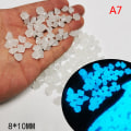 Miniatyrbilde 1 av 8: 300 stk Hagedekor luminescerende steiner Glød i mørke dekorative småstein A7