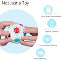 Miniatyrbild 4 av 6: Magisk regnbågsboll, Fidget Ball Speed Cube Puzzle Ball Cube Brain Teasers Pedagogisk leksak Strumpfyllnad för barn och vuxna, Vit