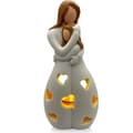Ljusstake i Resin med LED - Mor och Dotter Staty Dekorativ Ornament