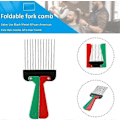 Miniatyrbilde 3 av 5: Afro Folding Hårkam Kam Bredtannet Kam Hårstyling Verktøy for Unisex Naturlig Krøllete
