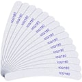 Miniatyrbilde 8 av 8: 15 stk. Neglefiler Profesjonelt Sett Buede Neglefiler 100/180 Korn Dobbeltsidig Smirkelbrett Manikyrverktøy for Hjem og Salongbruk A15 Pcs Curved  White