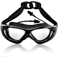Miniatyrbild 1 av 6: HD Stora Ram Goggles Simning Vuxen Justerbar Simning Dykning Goggles Anti-Dimma Vattentät Simning Goggles Set
