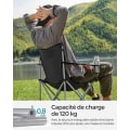 Miniatyrbild 3 av 5: Fällbar campingstol, 1-pack, utomhusfiskestol, med armstöd, mugghållare, bärbar, hopfällbar, kapacitet 120 kg, camping, trädgård, fiske
