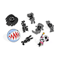 Miniatyrbillede 2 af 5: 8 stk./sæt The Amazing Digital Circus Pins Cirkus Klovn Lapel Badges Til Fans Souvenir Gave