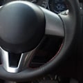 Miniatyrbild 2 av 6: Svart konstläder handsydd rattöverdrag för Mazda 3 Axela Mazda 6 Atenza Mazda 2 CX-3 CX3 CX-5 CX5 Scion