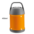 Miniatyrbild 1 av 4: Isolerad matbehållare - Rostfritt stål - 450 ml - Läcksäker - Dubbla lager - Orange Orange