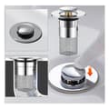 Miniatyrbild 2 av 4: 2-pack golvbrunnsfilter i rostfritt stål, silplugg med hårfilter, pop up-propp med 2 packningar