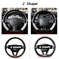 Miniatyrbild 5 av 6: Rattstyrningsöverdrag i PU-läder för Citroen Berlingo E-Berlingo Berlingo XL, 9 färger, halkfritt, biltillbehör D shape Black