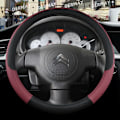 Miniatyrbild 1 av 6: Rattstyrningsöverdrag i PU-läder för Citroen Berlingo E-Berlingo Berlingo XL, 9 färger, halkfritt, biltillbehör O shape Wine Red