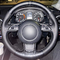 Miniatyrbild 3 av 6: Rattskinnsöverdrag för ratt till Audi A1 A3 A4 2015-2016 A7 2012-2018 S7 2013-2018 RS7 2014-2015 i mockaläder, biltillbehör Style 3