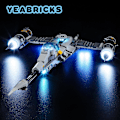 Miniatyrbild 2 av 6: Yeabricks LED-belysningsset för 75325 N-1 Starfighter byggklossar (ingår inte modellen) leksaker för barn Only LED Light Set